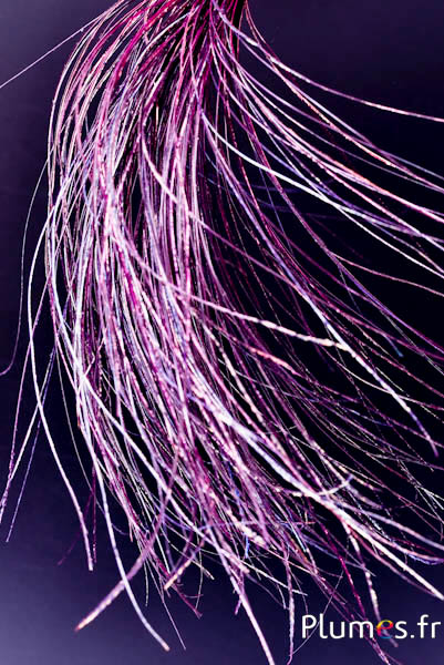 Hanger pauwendraad - 15-28 cm - fuchsia-natuurlijk groen